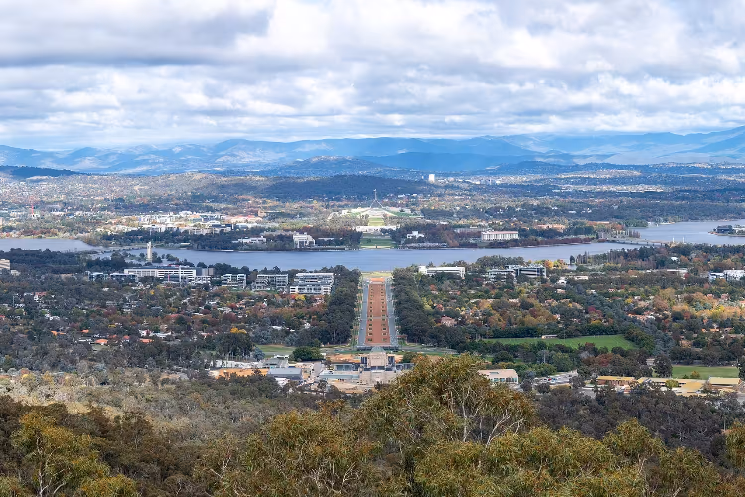 Scenic mountain area in Canberra, Australia