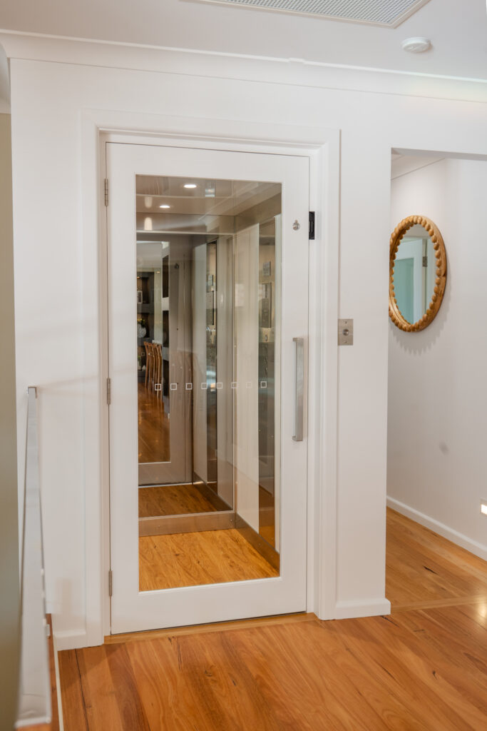 Home lift installed inside a residential home